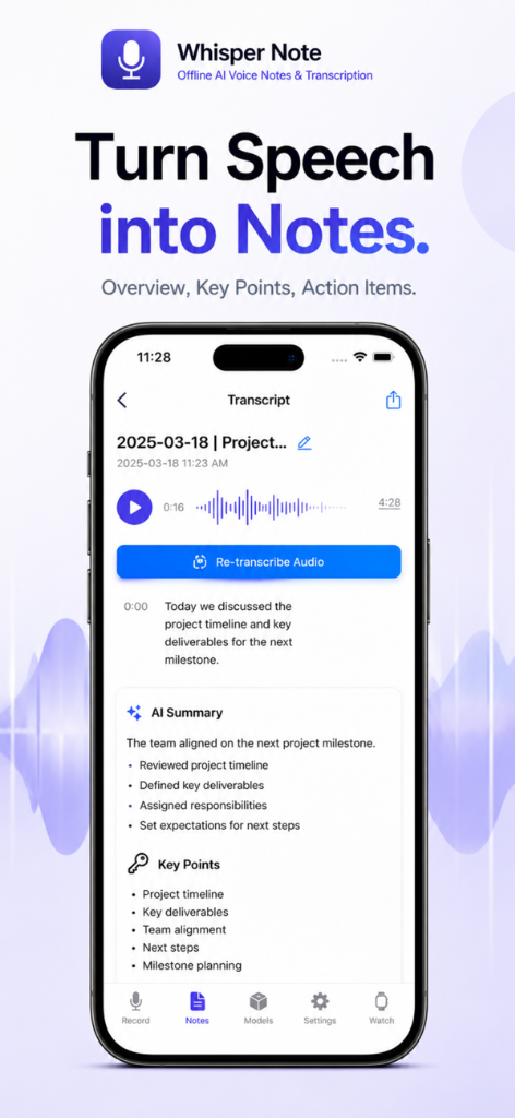 Turn Speech into Notes